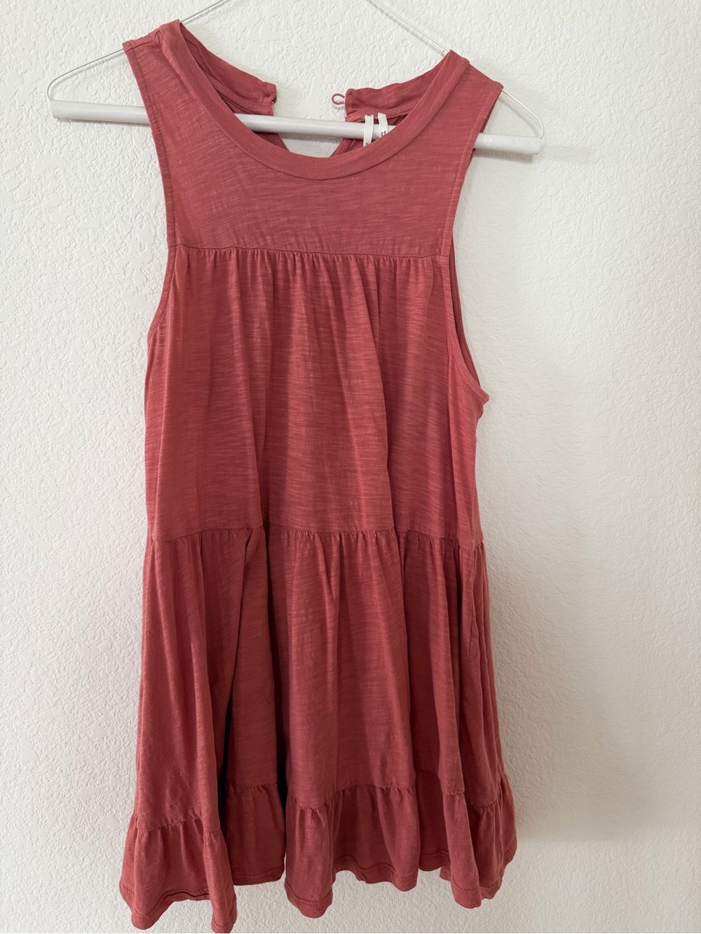 Anthropologie Sleeveless Tiered Tunic in Dusty Rose